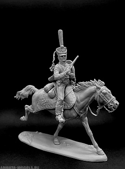 CHM-54321(M). Унтер-офицер гусарских полков, Россия 1812-14 гг. Материал - белый металл.