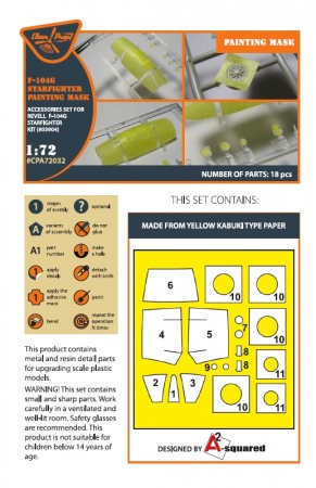 CPA72032 Маски для F-104G Lockheed, Starfighter (Revell)