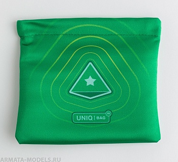 1191 Тканевый мешок с печатью (зелёный), 15*15, на магнитной застёжке 1191 Тканевый мешок с печатью (зелёный), 15*15, на магнитной застёжке