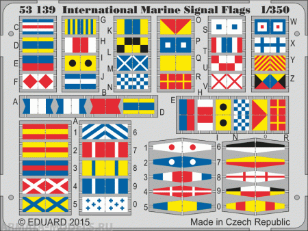 53139ED Комплект фототравления SET 1/350 International Marine Signal Flags
