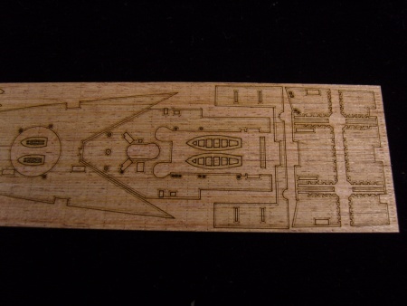 AW20023 Деревянная палуба для HMS RENOWN 1942