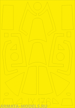 JX176ED  Окрасочная маска F4U-1A 1/32 JX176ED  Окрасочная маска F4U-1A 1/32