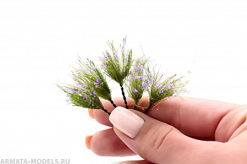 004pcv005 Цветущ.  растения д/диорамы. Сирен. 2,5-3см. 5шт.