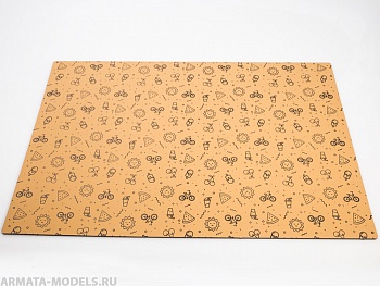 100120RK Коврик для резки Лето бежевый А3, 3 слоя