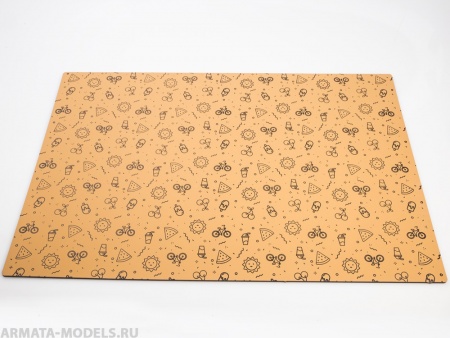 100120RK Коврик для резки Лето бежевый А3, 3 слоя