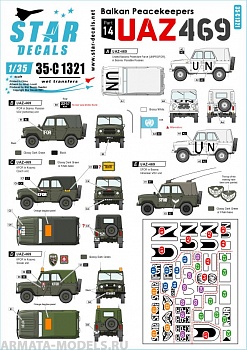35-C1321SD UAZ-469 UN, IFOR, SFOR and KFOR markings in Bosnia and Kosovo.