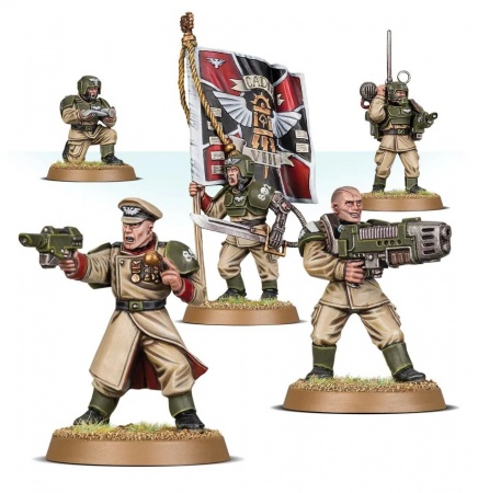 47-09GW Набор Астра Милитарум: командный отряд Кадианцев (Astra Militarum Cadian Command Squad)