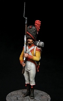 CHM-54105(M). Карабинер батальона Невшатель, 1810-12 гг. 54 мм. Материал – белый металл