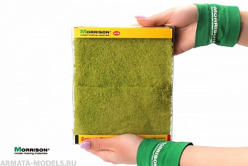 140mpb003 Маты лиственные светло-зеленые. Наб.4 шт. 9х15 см.