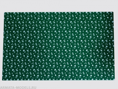 100100RK Коврик для резки А1, 3 слоя, зеленый цветочная поляна