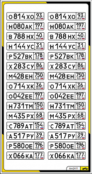AM2411 3D декали Автомобильные номера Гражданские