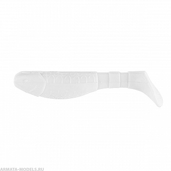 Виброхвост Chubby 3,55"/9 см White 5шт. (HS-4-001) Helios