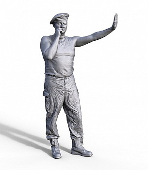 HE-35221 Миниатюра "упёрся на машину"