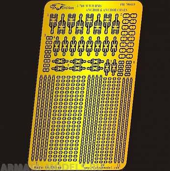 FH700115 Фототравление WWII HMS Anchor&Anchor Chain