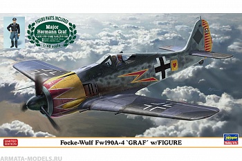 07492 Самолет Focke Wulf Fw190A-4 Graf w/Figure  (HASEGAWA)  1/48