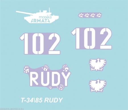 AM3513 Декаль для Т-34/85 Rudy