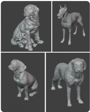 HE-72149 Миниатюра собачки 4шт Hobby Expert