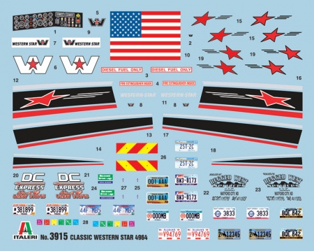 3915ИТ  Грузовик Classic Western Star 4964 Italeri