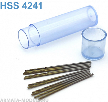 42267J Мини-сверло, диаметр   0,9 мм, HSS 4241, титановое покрытие, 10 шт./уп.