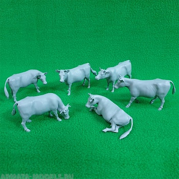 6003 коровы набор 6 шт масштаб 1:35