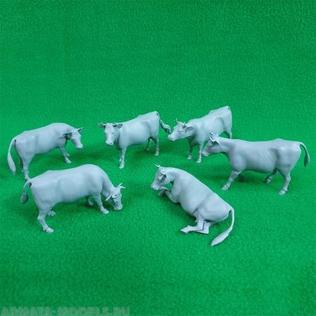 6003 коровы набор 6 шт масштаб 1:35