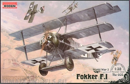 Rod605 Самолёт FOKKER F.I DREIDECKER PROTOTYPE Roden