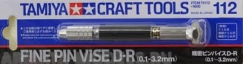 74112T Fine Pin Vise D - ручка-зажим для сверел диам. от 0,1-3,2мм с резиновой накладкой.
