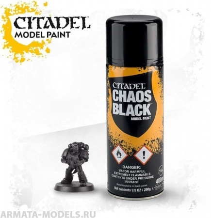 62-02GW Спрей-грунтовка Черный Хаос (Chaos Black Spray (Global))