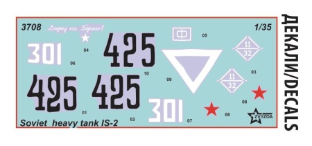 3708 Советский тяжелый танк Ис-2 Звезда