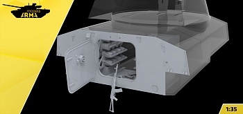 AM35846 Миниатюра Открытая задняя дверца и боеукладка для 2С1 Гвоздика