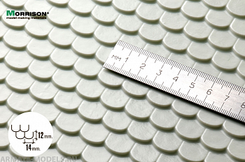 041tbh012 Объёмная текстура черепицы «Бобровый хвост». М1:12 (Лист А3- 28см.х38см.) 041tbh012 Объёмная текстура черепицы «Бобровый хвост». М1:12 (Лист А3- 28см.х38см.)