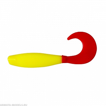 Твистер несъедоб. Hybrid 3,15''/8,0 см Yellow RT 100шт. (HS-14-038-N) Helios( цена указана за упаковку, в количестве 100шт.)