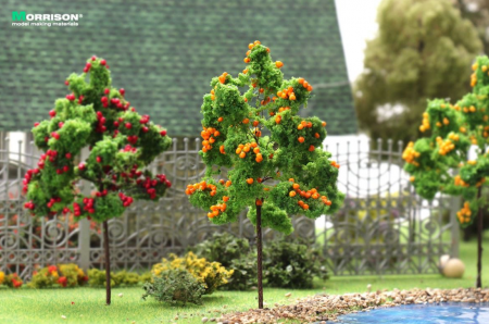 011dfr004 Фруктовое дерево д/макета (оранжевые плоды)