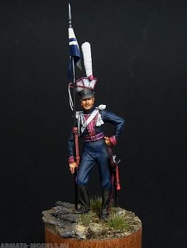 CHM-54199(M). Рядовой армейских уланских полков, Россия 1812-14 гг. 54 мм.  Материал - белый металл.