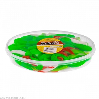 Набор приманок Kasandra 4"29/10,9см MIX 5 цветов 100шт. (HS-34-031-N) Helios
