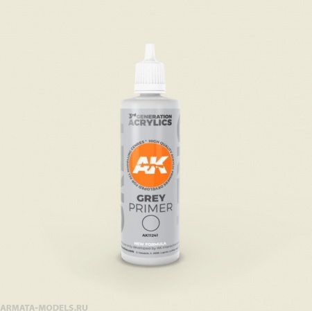 AK11241 Грунтовка Grey Primer 100 ml 3rd Generation
