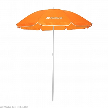 Зонт пляжный d 1,6м прямой оранжевый (19/22/170Т) (N-160) NISUS