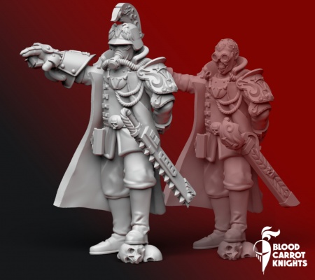 BCK-WG-001 Офицер Де Вита | Игровая миниатюра 32 мм Blood Carrot Knights