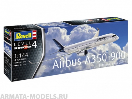03881RE Самолет Airbus A350-900 Lufthansa New Livery Revell 03881RE Самолет Airbus A350-900 Lufthansa New Livery Revell