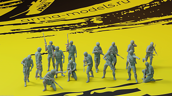 AM72280 Набор американских солдат 15 шт.