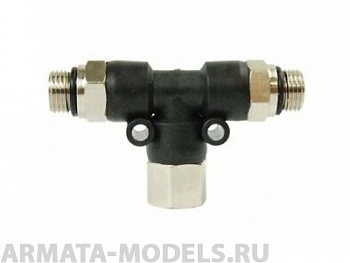 3009J Разветвитель, 1 вход (гайка), 2 выхода (штуцер) 3009J Разветвитель, 1 вход (гайка), 2 выхода (штуцер)