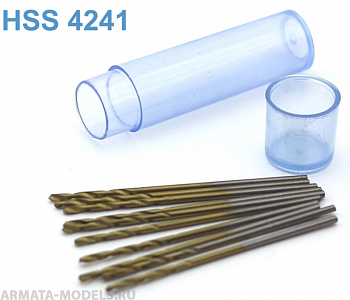 42270J Мини-сверло, HSS 4241, титановое покрытие, d 1,1 мм, 10 шт.