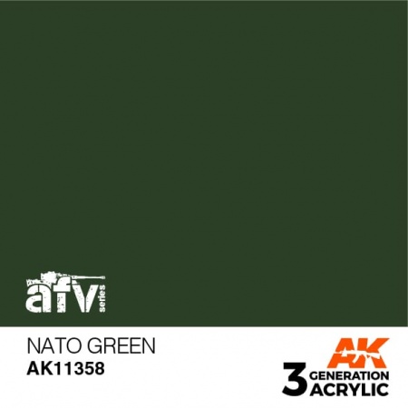 AK11358 Краска акриловая 3Gen NATO Green