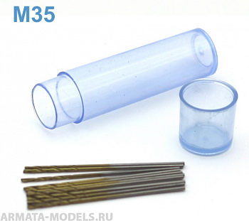 42666J Мини-сверло, HSS M35, титановое покрытие, d 0,85 мм, 10 шт.