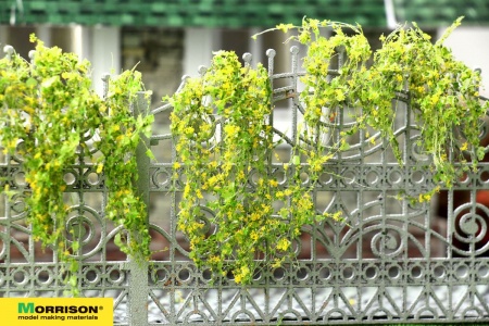 140cvn003 Цветочные вьюны для диорамы. Жёлтые.