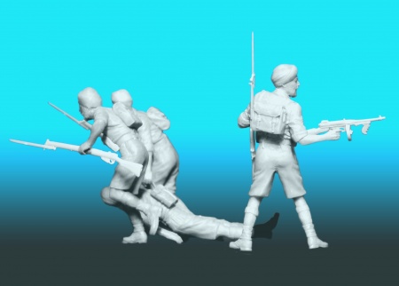 Набор фигурок 35564 Фигуры Индийские сикхские стрелки (1942 г.) ICM