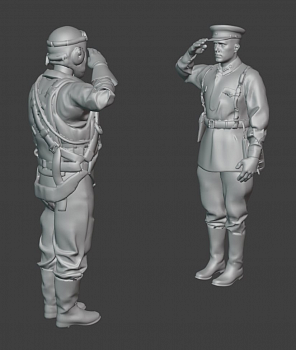 HE-72129 Миниатюра командир и лётчик HE-72129 Миниатюра командир и лётчик