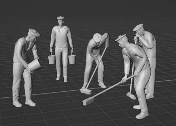 HE-100007 Миниатюра фигурки матросов №3