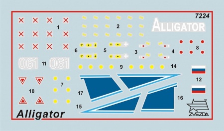 7224 Российский боевой вертолёт Аллигатор Звезда