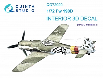 QD72090 3D Декаль интерьера кабины Fw 190D (IBG models)